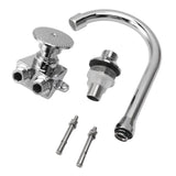 Foot Pedal Faucet Hands Free Foot Valve Flexible Hose Touchless Floor Mount Foot Control Faucet for Kitchen