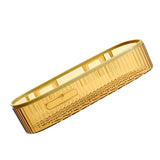 Wall Mounted Storage Rack Punch Free Shower Caddy Shelf Bathroom No Drilling Storage Rack for Household Long Strip ‑ Amber