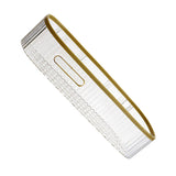 Wall Mounted Storage Rack Punch Free Shower Caddy Shelf Bathroom No Drilling Storage Rack for Household Long Strip ‑ Transparent