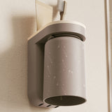 Wall Mounted Toothbrush Holder with Drainage Function Self Adhesive Toothbrush Holder with Cups for Bathroom Caramel Brown