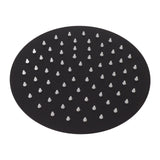 Ultra Thin Rainfall Shower Head Rain Waterfall Stainless Steel Fixed Showerhead Round Black 8in In Australia - Darrahopens