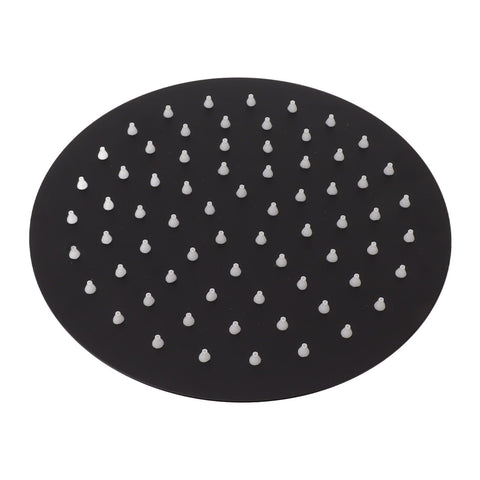 Ultra Thin Rainfall Shower Head Rain Waterfall Stainless Steel Fixed Showerhead Round Black 8in In Australia - Darrahopens