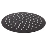 Ultra Thin Rainfall Shower Head Rain Waterfall Stainless Steel Fixed Showerhead Round Black 8in In Australia - Darrahopens