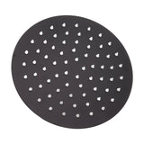 Ultra Thin Rainfall Shower Head Rain Waterfall Stainless Steel Fixed Showerhead Round Black 8in