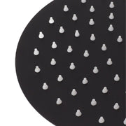 Ultra Thin Rainfall Shower Head Rain Waterfall Stainless Steel Fixed Showerhead Round Black 8in