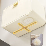 Tissue Box Cover Wall Mounted 2 in 1 Waterproof Tissue Holder Dispenser Box Cover for Bathroom Milky White