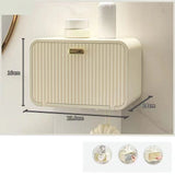 Tissue Box Cover Wall Mounted 2 in 1 Waterproof Tissue Holder Dispenser Box Cover for Bathroom Milky White In Australia - Darrahopens