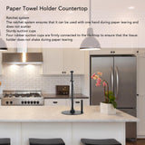 Paper Towel Holder Countertop Stainless Steel Black Perfect Tear Paper Towel Roll Holders for Bathroom Kitchen In Australia - Darrahopens