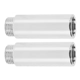 2PCS Shower Arm Extension Stainless Steel Chrome Plating Shower Head Extension Pipe for Bathroom 6.1cm/2.4in
