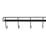 2pcs Wall Mounted Coat Rack Stainless Steel Wall Hanging Coat Hook Rail with 6 Hooks for Clothes Towel Hat 6 Hooks 1 Black 1 White