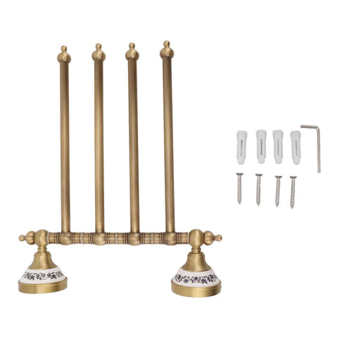 Swivel Towel Bar Antique Brass Towel Rack Rotated Towel Hanger Holder for Bathroom Four Rods In Australia - Darrahopens