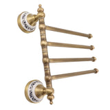 Swivel Towel Bar Antique Brass Towel Rack Rotated Towel Hanger Holder for Bathroom Four Rods In Australia - Darrahopens