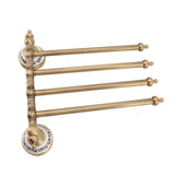 Swivel Towel Bar Antique Brass Towel Rack Rotated Towel Hanger Holder for Bathroom Four Rods In Australia - Darrahopens
