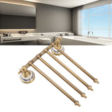 Swivel Towel Bar Antique Brass Towel Rack Rotated Towel Hanger Holder for Bathroom Four Rods