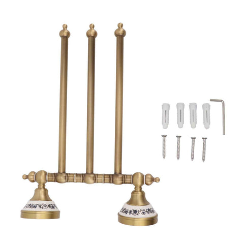 Swivel Towel Bar Antique Brass Towel Rack Rotated Towel Hanger Holder for Bathroom Three Rods In Australia - Darrahopens