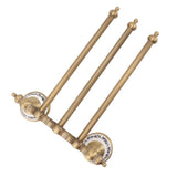 Swivel Towel Bar Antique Brass Towel Rack Rotated Towel Hanger Holder for Bathroom Three Rods In Australia - Darrahopens