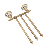 Swivel Towel Bar Antique Brass Towel Rack Rotated Towel Hanger Holder for Bathroom Three Rods
