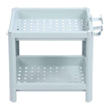 Bathroom Floor Storage Shelf Bathroom Storage Open Shelf Unit Freestanding Corner Rack Shelves Storage Rack Nordic Blue 2 Tier In Australia - Darrahopens