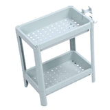 Bathroom Floor Storage Shelf Bathroom Storage Open Shelf Unit Freestanding Corner Rack Shelves Storage Rack Nordic Blue 2 Tier In Australia - Darrahopens