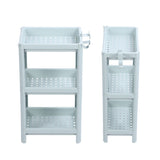 Bathroom Floor Storage Shelf Bathroom Storage Open Shelf Unit Freestanding Corner Rack Shelves Storage Rack Nordic Blue 3 Tier