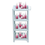 Bathroom Floor Storage Shelf Bathroom Storage Open Shelf Unit Freestanding Corner Rack Shelves Storage Rack Nordic Blue 4 Tier