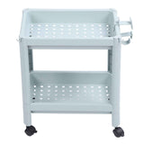 Bathroom Floor Storage Shelf Bathroom Storage Open Shelf Unit Freestanding Corner Rack Shelves Storage Rack Nordic Blue 2 Tier (with Wheels) In Australia - Darrahopens
