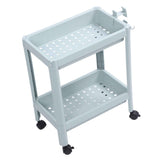 Bathroom Floor Storage Shelf Bathroom Storage Open Shelf Unit Freestanding Corner Rack Shelves Storage Rack Nordic Blue 2 Tier (with Wheels) In Australia - Darrahopens