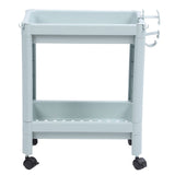 Bathroom Floor Storage Shelf Bathroom Storage Open Shelf Unit Freestanding Corner Rack Shelves Storage Rack Nordic Blue 2 Tier (with Wheels)