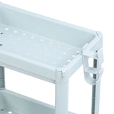 Bathroom Floor Storage Shelf Bathroom Storage Open Shelf Unit Freestanding Corner Rack Shelves Storage Rack Nordic Blue 2 Tier (with Wheels)