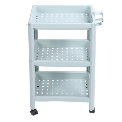 Bathroom Floor Storage Shelf Bathroom Storage Open Shelf Unit Freestanding Corner Rack Shelves Storage Rack Nordic Blue 3 Tier (with Wheels) In Australia - Darrahopens