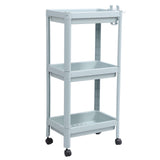 Bathroom Floor Storage Shelf Bathroom Storage Open Shelf Unit Freestanding Corner Rack Shelves Storage Rack Nordic Blue 3 Tier (with Wheels) In Australia - Darrahopens