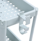 Bathroom Floor Storage Shelf Bathroom Storage Open Shelf Unit Freestanding Corner Rack Shelves Storage Rack Nordic Blue 3 Tier (with Wheels)