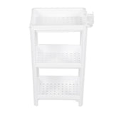 Bathroom Tower Shelf Plastic Freestanding Storage Rack Organizer Multifunctional Shelving Unit for Living Room Bedroom Kitchen White 3 Layers In Australia - Darrahopens