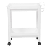 Bathroom Tower Shelf Plastic Freestanding Storage Rack Organizer Multifunctional Shelving Unit for Living Room Bedroom Kitchen White 2 Layers (with Wheel) In Australia - Darrahopens