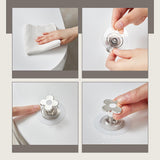Toilet Lid Handle Toilet Cover Lifter Electroplated Flower Shape Adhesive Easy to Use Toilet Lifter Handle for Bedroom