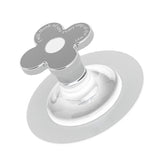 Toilet Lid Handle Toilet Cover Lifter Electroplated Flower Shape Adhesive Easy to Use Toilet Lifter Handle for Bedroom