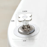 Toilet Lid Handle Toilet Cover Lifter Electroplated Flower Shape Adhesive Easy to Use Toilet Lifter Handle for Bedroom