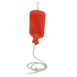 Enema Kit 2L Enema Bag Long Hose Reusable Tips Controlled Water Flow for Colon Detox Cleanse Enemas Red