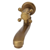 Antique Garden Faucet with Extended Spout Antifreezing Copper Wall Mount Single Cold Water Tap for Washing Round Spout In Australia - Darrahopens