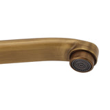 Antique Garden Faucet with Extended Spout Antifreezing Copper Wall Mount Single Cold Water Tap for Washing Round Spout