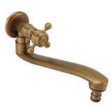 Antique Garden Faucet with Extended Spout Antifreezing Copper Wall Mount Single Cold Water Tap for Washing Sharp Spout In Australia - Darrahopens