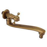 Antique Garden Faucet with Extended Spout Antifreezing Copper Wall Mount Single Cold Water Tap for Washing Sharp Spout In Australia - Darrahopens