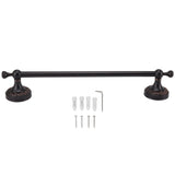 Towel Bar Copper Retro Space Saving 40CM Multifunctional Tilt Proof Single Towel Rack for Bathroom Accessories Black Antique In Australia - Darrahopens