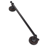 Towel Bar Copper Retro Space Saving 40CM Multifunctional Tilt Proof Single Towel Rack for Bathroom Accessories Black Antique