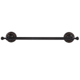 Towel Bar Copper Retro Space Saving 40CM Multifunctional Tilt Proof Single Towel Rack for Bathroom Accessories Black Antique
