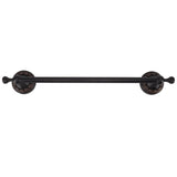 Towel Bar Copper Retro Space Saving 40CM Multifunctional Tilt Proof Single Towel Rack for Bathroom Accessories Black Antique
