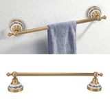 40.5cm Bathroom Towel Bar Copper Bath Towel Rack Single Towel Bar Wall Mounted Towel Holder European Style Antique