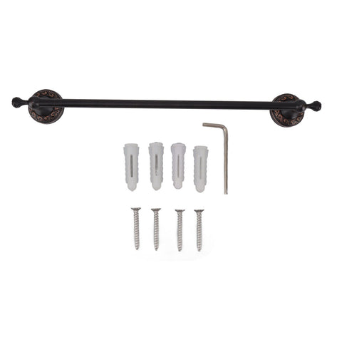 Bathroom Towel Bar 19.7in Sturdy Copper Elegant Retro Style Hand Towel Holder with Screws Hex Wrench for Home Kitchen Black In Australia - Darrahopens