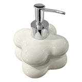 Cloud Press Pump Bottle Ceramic Reusable Decoration Refillable Cloud Shape Dispenser Bottle for Bathroom Milky White In Australia - Darrahopens