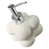 Cloud Press Pump Bottle Ceramic Reusable Decoration Refillable Cloud Shape Dispenser Bottle for Bathroom Milky White In Australia - Darrahopens